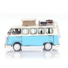 Old Modern Handicrafts Volkswagen Camp Bus – Handmade Iron Hippie Van with Rolling Wheels, 11.5" Long - 2 of 4