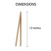 HIC Kitchen 12-Inch Natural Bamboo Wood Toast Tongs - 4 of 4