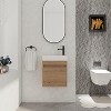Vynxaria 18-Inch Floating Wall-Mounted Bathroom Vanity with White Resin Sink and Soft-Close Cabinet Door, Space-Saving Solution - 2 of 4