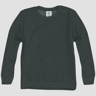 Hanes Kids' Comfort Blend Eco Smart Crew Neck Sweatshirt - Charcoal Gray L  : Target