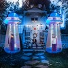 SEVOBAL Party Decorations Accessories Halloween Inflatable UFO Yard Decoration Tall Blow up Yard Decor Outdoor, Multicolored, 43.3"*43.3"*106.3" - 3 of 4