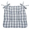 Kate Aurora Set of 2 Country Farmhouse Plaid Stain/Water Resistant Chair Cushions - 3 of 3