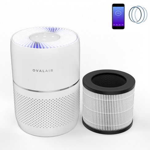 Oval Air 3-stage H13 Smart True Hepa Desk Air Purifier For Rooms Up To ...