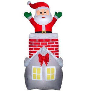 Gemmy 7-FT Animated Pop-Up Santa from Chimney Christmas Inflatable - 1 of 3