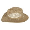 David & Young Women's Straw Cowboy Hat with Pearl Hatband - 3 of 4