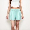 Anna-Kaci Lounge Women's Striped Elastic Waist Lounge Shorts with Relaxed Fit and Side Pockets - 4 of 4
