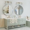 Apmir  Round High Quality Aluminum Alloy Framed French Cleat Mounted Wall Decor Bathroom Vanity Mirror - 3 of 4