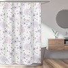 Sweet Jojo Designs Shower Curtain 72in.x72in. Watercolor Floral Purple, Pink and Grey - 2 of 4