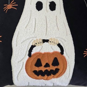 DSVIMOY Support Pillow Halloween Ghost with Pumpkin Bucket Throw Pillow for Halloween Decor, Black, 17"*17"*10" - 1 of 4