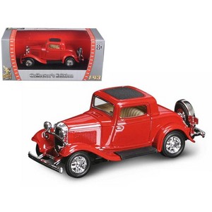1932 Ford 3-Window Coupe Red 1/43 Diecast Model Car by Road Signature - 1 of 3