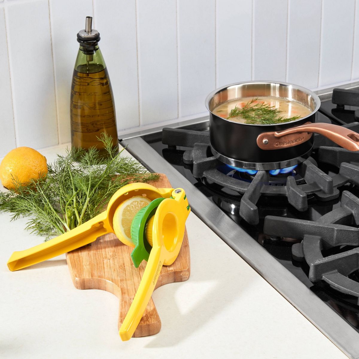 Cuisinart Dual Lemon and Lime Press: Aluminum Citrus Press, Dishwasher-Safe, Hand Wash, Yellow & Green, Juice Extractor - thumbnail 3
