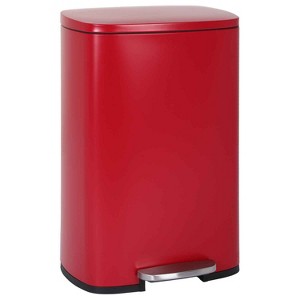 BestMassage Trash Can 13 Gallon/50L Stainless Steel Garbage Can with Removable Inner Bucket Slow-Close Lid and Odor-Proof Bin - 1 of 4