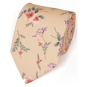 Men's Floral Cotton 3.35 Inch Wide And 58 Inch Long Neckties - 1 of 3