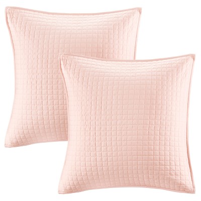 Pink Cotton Jacquard Twin/Twin XL Duvet Cover Set with Shams and Pillows