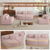 Whisen 144" Upholstered Sofa with Two Chaise & Five Pillows - 3 of 4