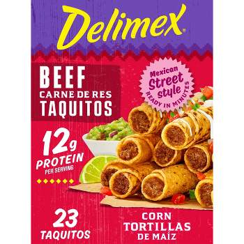 Delimex Beef Corn Taquitos Frozen Snacks - 23ct