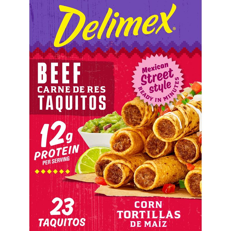 Delimex Beef Corn Taquitos Frozen Snacks - 23ct, 1 of 10