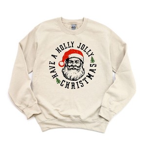 Simply Sage Market Women's Graphic Sweatshirt Holly Jolly Santa - 1 of 3