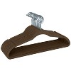 Simplify 25pk Slim Velvet Suit Hangers Chocolate - 3 of 4