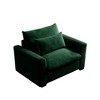 Modern Corduroy Upholstered Accent Chair Armchair with Storage Ottoman, Comfortable Lounge Chair for Living Room or Bedroom - HABITRIO - 4 of 4