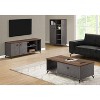 Monarch Specialties Tv Stand 60 Inch Console Media Entertainment Center Storage Cabinet Laminate Metal Grey Brown Contemporary Modern - 3 of 4