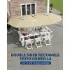 13FT Umbrella Outdoor Patio,Double-Sided Rectangle Umbrella Oversized Shade for 2-6 People - 4 of 4