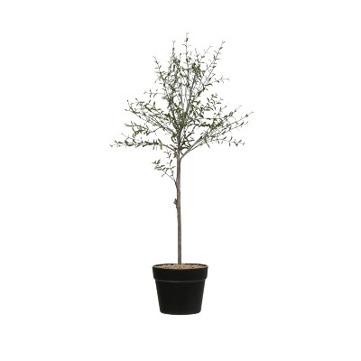 Storied Home 29" x 11" Artificial Faux Thyme Topiary Plant in Terracotta Pot - Indoor Decorative Greenery