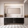 Rectangular Framed Tempered Glass Wall-Mounted Bathroom Vanity Mirror - 3 of 4