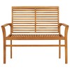 vidaXL Patio Bench with Anthracite Cushion 44.1 in. Solid Teak Wood - 3 of 4