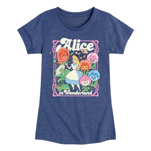 Girls' - Disney - Alice In Wonderland Fitted Short Sleeve Graphic T-Shirt - 1 of 4