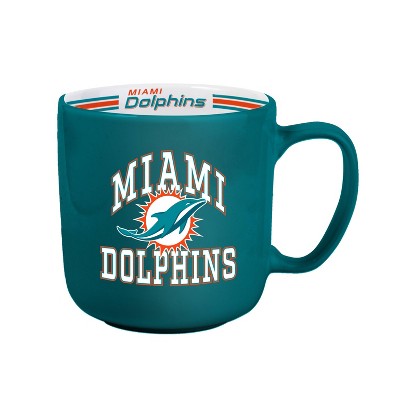 NFL Miami Dolphins Stripe Mug - 15oz: Ceramic Drinkware, Licensed Team Merchandise