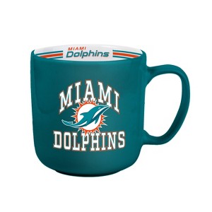 NFL Miami Dolphins Stripe Mug - 15oz: Ceramic Drinkware, Licensed Team Merchandise - 1 of 1