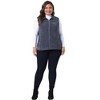 Agnes Orinda Women's Plus Size Corduroy Zipper Side Pocket Casual Sleeveless Fleece Vests - 3 of 4