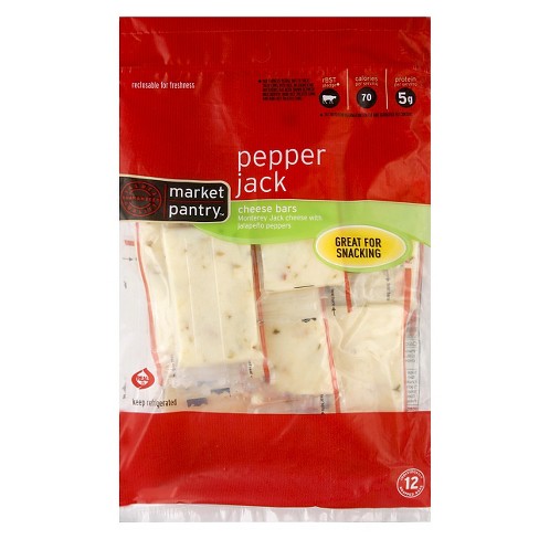 Pepper Jack Individually Wrapped Cheese Bars 9oz Market Pantry