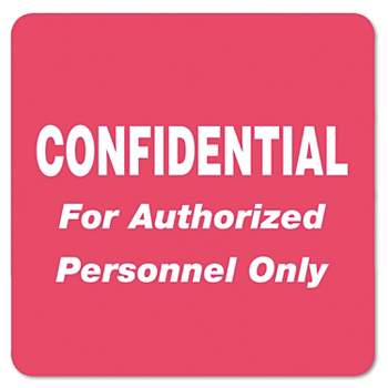 Tabbies Medical Labels for Confidential 2 x 2 Red 500/Roll 40570