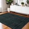 Charcoal And Black Abstract Hand Woven Area Rug - 2 of 4