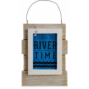 Pavilion Gift Company - River People - 5.25" Self-Standing or Hanging Plaque - Wall Sign Panels - 1 of 4