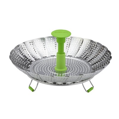 Trudeau 9 Stainless Steel Vegetable Steamer Basket - Green : Target