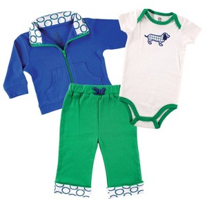 Yoga Sprout Baby and Toddler Boy Cotton Hoodie, Bodysuit or Tee Top, and Pant, Dog Baby - 1 of 1