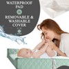 Modera Organic Cotton Contoured Baby Changing Pad w/ Waterproof Foam Mattress, Includes Soft Removable & Washable Cover, Safety Strap, Non-Slip Bottom - 4 of 4