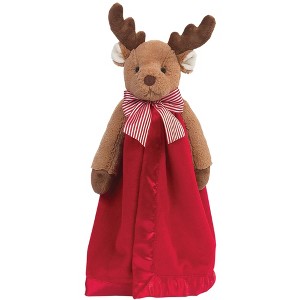 Bearington Baby Lil' Reindeer Snuggler, 15 Inch Christmas Plush Stuffed Animal Security Blanket Lovey for Babies - 1 of 4