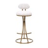 TOAOTBNBOB Upholstered Barstools with Soft Footrest, Metal Counter Height Bar Chair Set of 2, Dining Room Bar Stools with S-shaped Design - 2 of 4