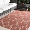 Hauteloom Unique Rust Red Lattice Trellis Outdoor Rug - 2 of 4