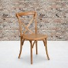 Emma and Oliver Stackable Wood Cross Back Dining Chair - image 2 of 4