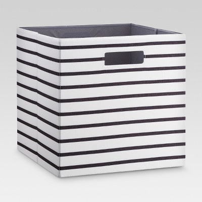 black and white storage bins