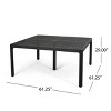 NicBex Outdoor Square Dining Table Alluminum Patio Metal Woven Tabletop,6125" W x 61.25" D x 29" H - 3 of 4