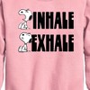 Boys' - Peanuts - Snoopy Inhale Exhale Graphic Long Sleeve Fleece Sweatshirt - 2 of 4