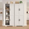 Tall Kitchen Pantry Cabinet, 60'' Storage Cabinet with 2 Doors - 2 of 4
