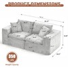 QingMoon Loveseat Sofa, 78” Chenille Cloud Sofa, Modern Boneless Couch, Deep Seat Design with Cushions for Living Room, Apartment - 4 of 4