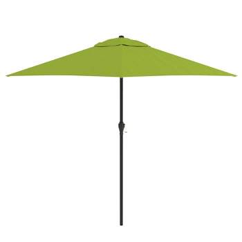 9' x 9' Steel Market Polyester Patio Umbrella with Crank Lift and Push-Button Tilt Lime Green - Astella